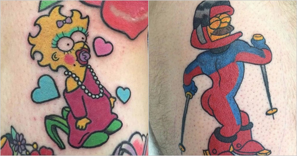 Los 12 tatuajes más geniales y originales de Los Simpson - El Día de Hoy